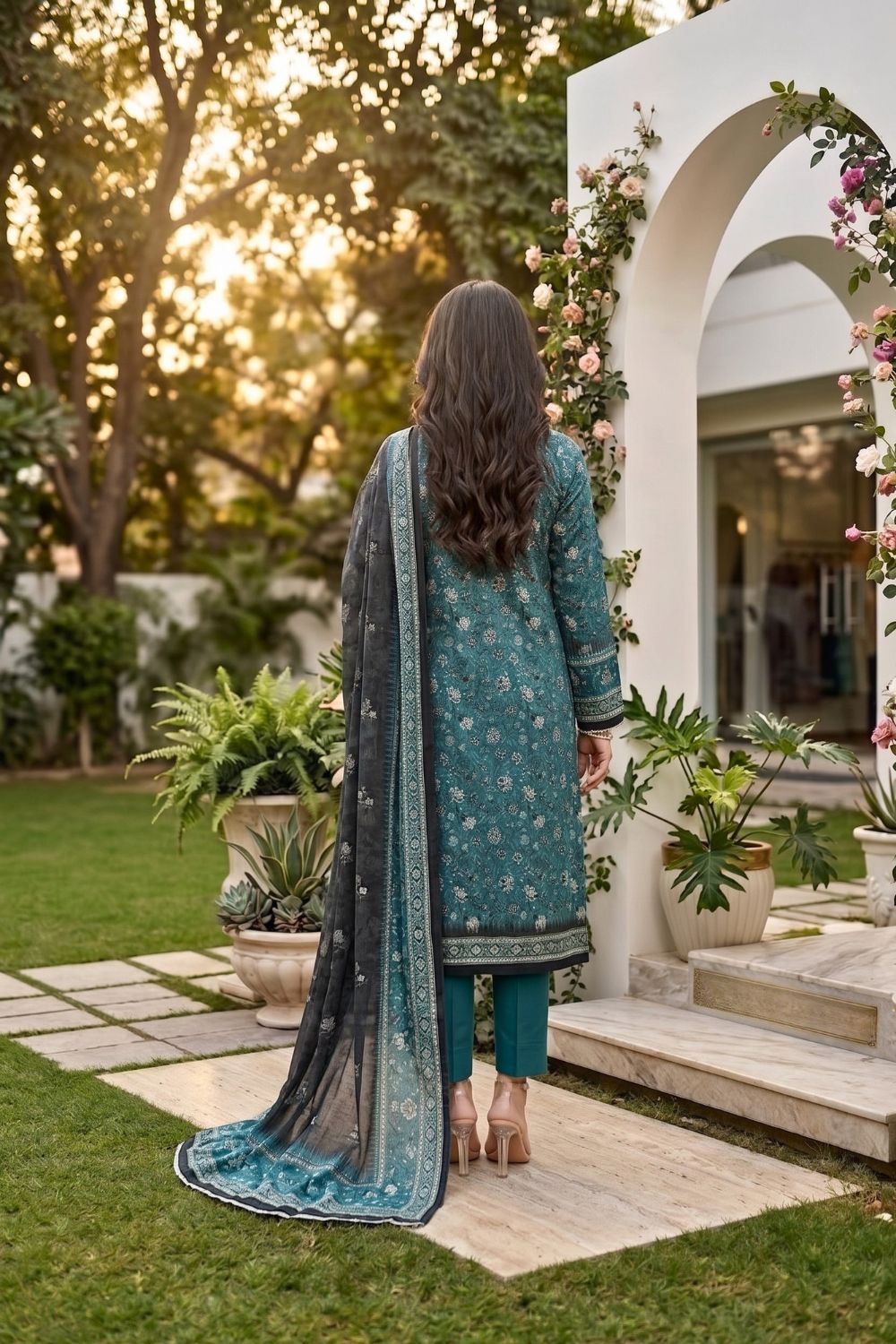 Mushtaq 3Pcs Unstitched Printed Lawn Rahaa Collection Desgin - 1