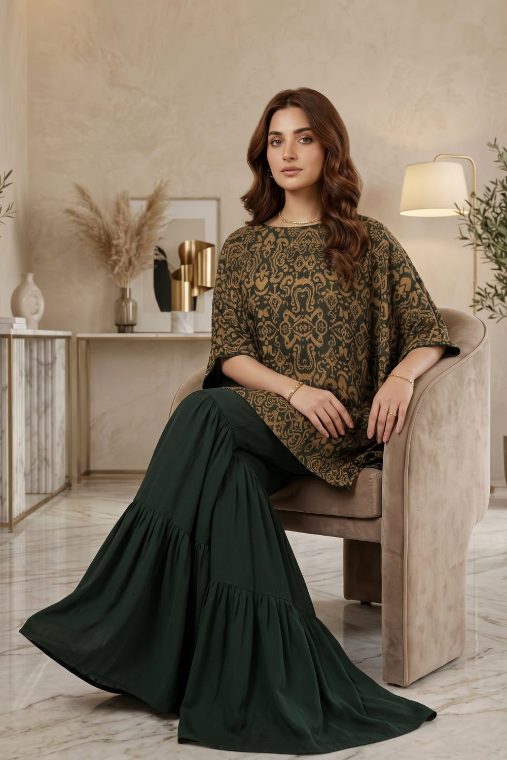 Mushtaq 2Pcs Unstitched Courtrai Marina Aysh Collection Desgin - 1