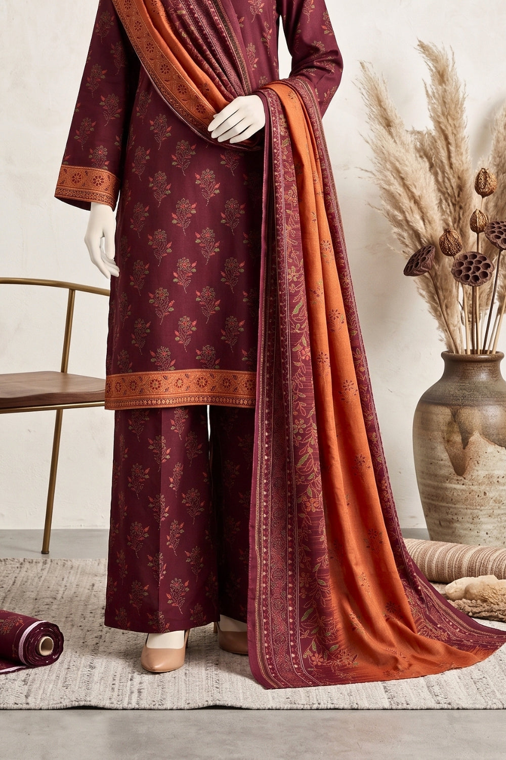 Mushtaq Zahra Collection 3Pcs Unstitched Printed Lawn Desgin - 1