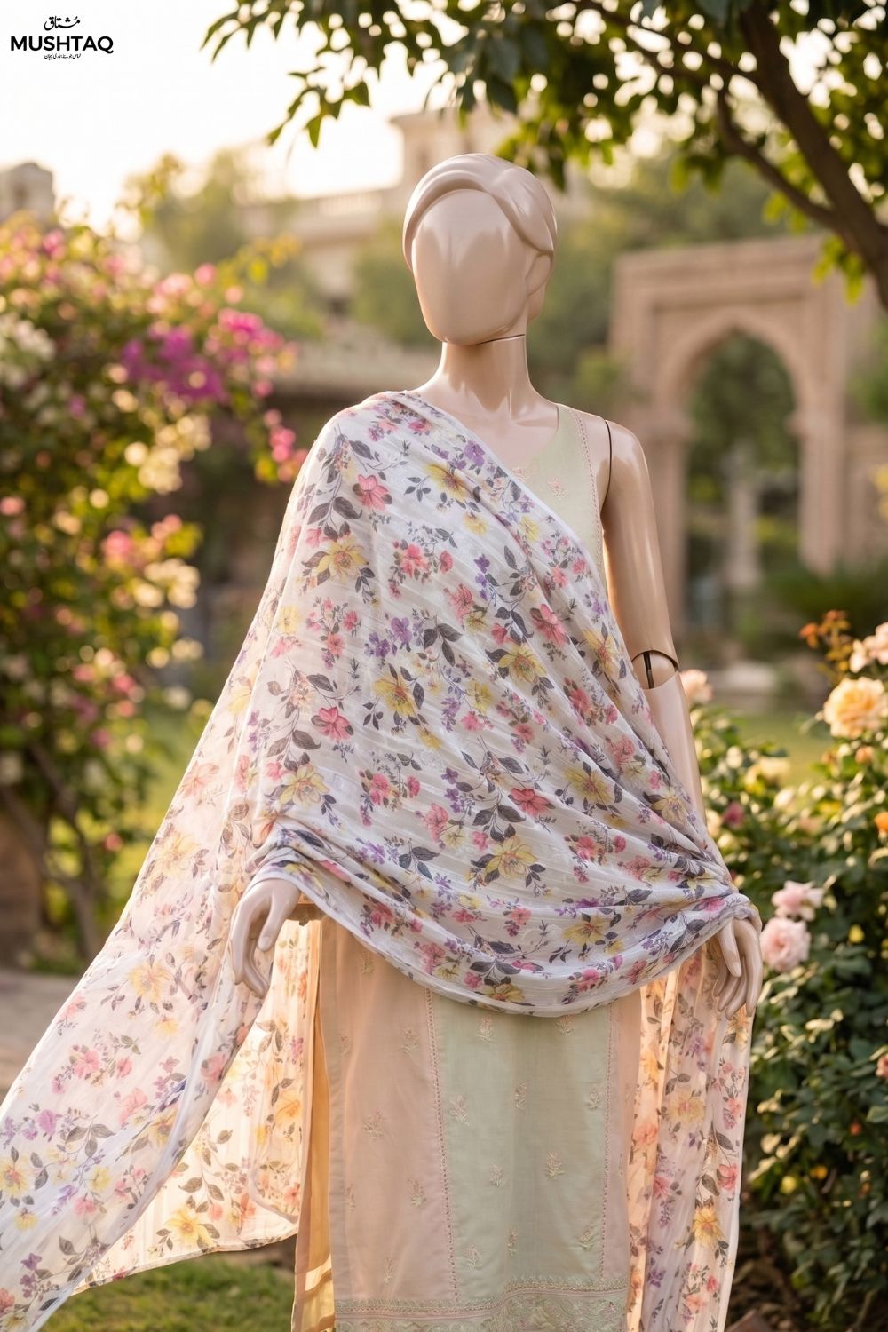 Embroidered Lawn Shawl Desgin - 10