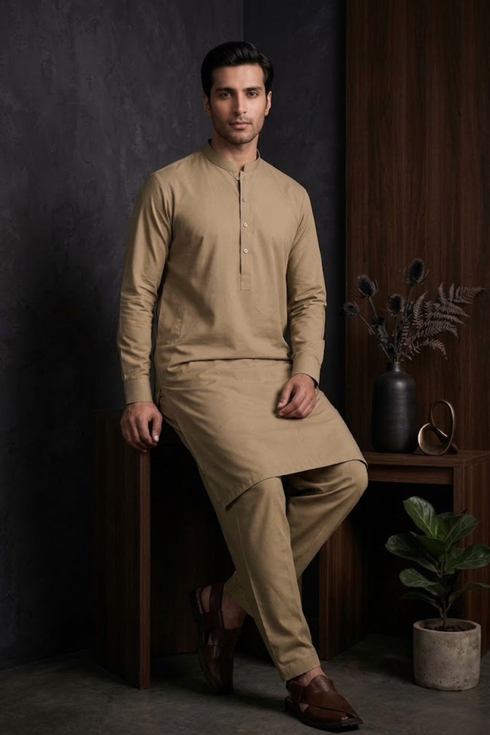 Mens Unstitched Winter Cotton Desgin - 1