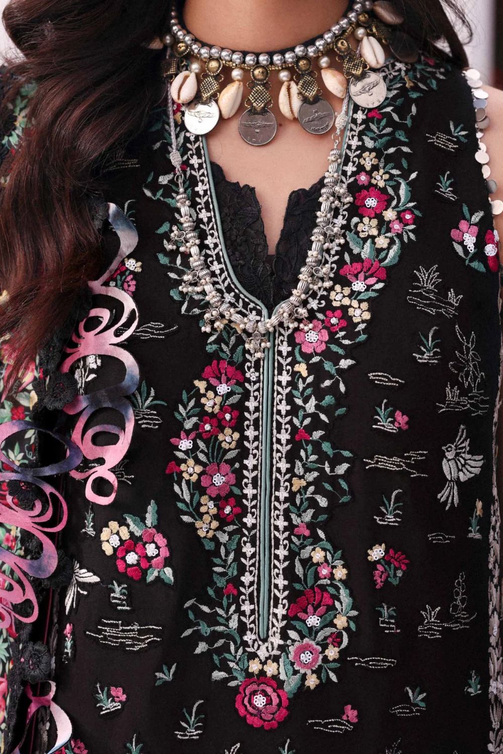 Reine by Republic Womenswear Unstitched Embroidered Luxury Lawn 3 Piece Suit Elia - Eid Collection