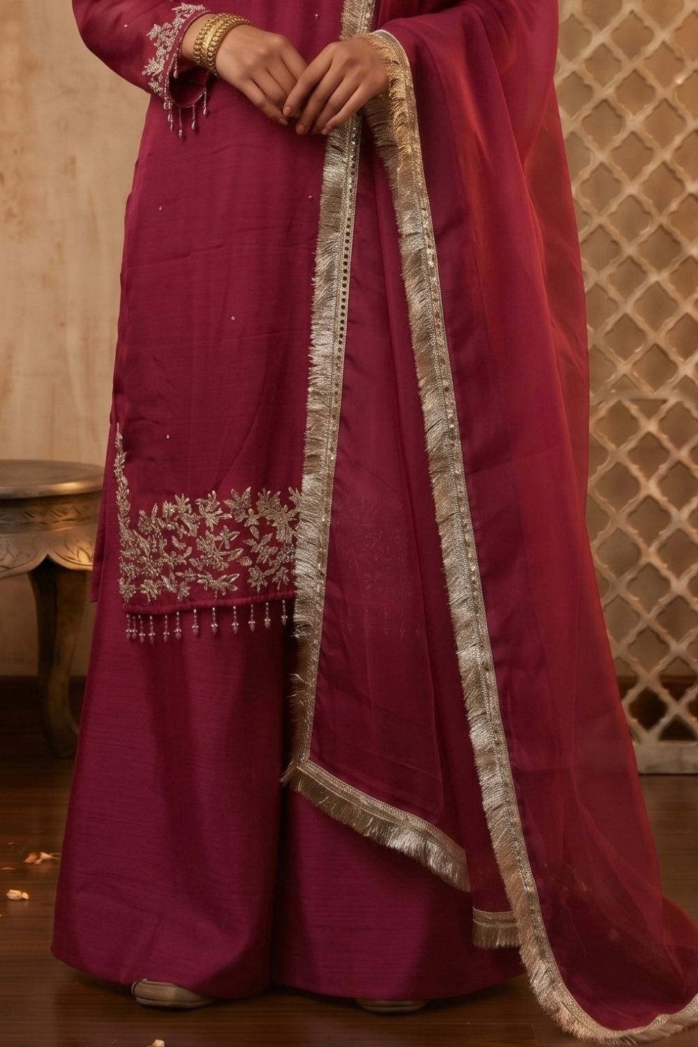 Mushtaq 3pcs Stitched Chiffon Collection Desgin - 4