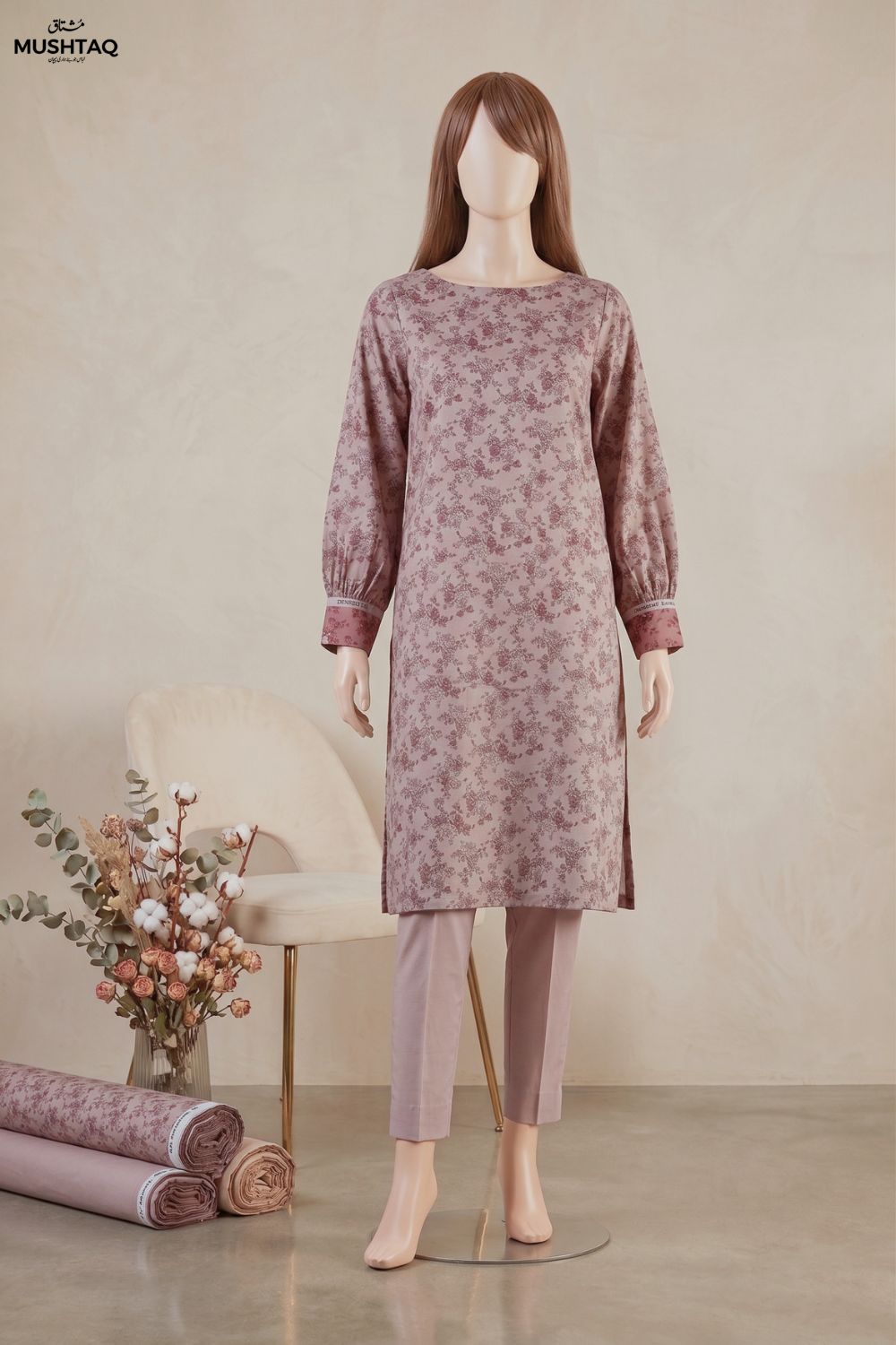 Mushtaq Jasmine Collection 2Pcs Printed Lawn Desgin - 4