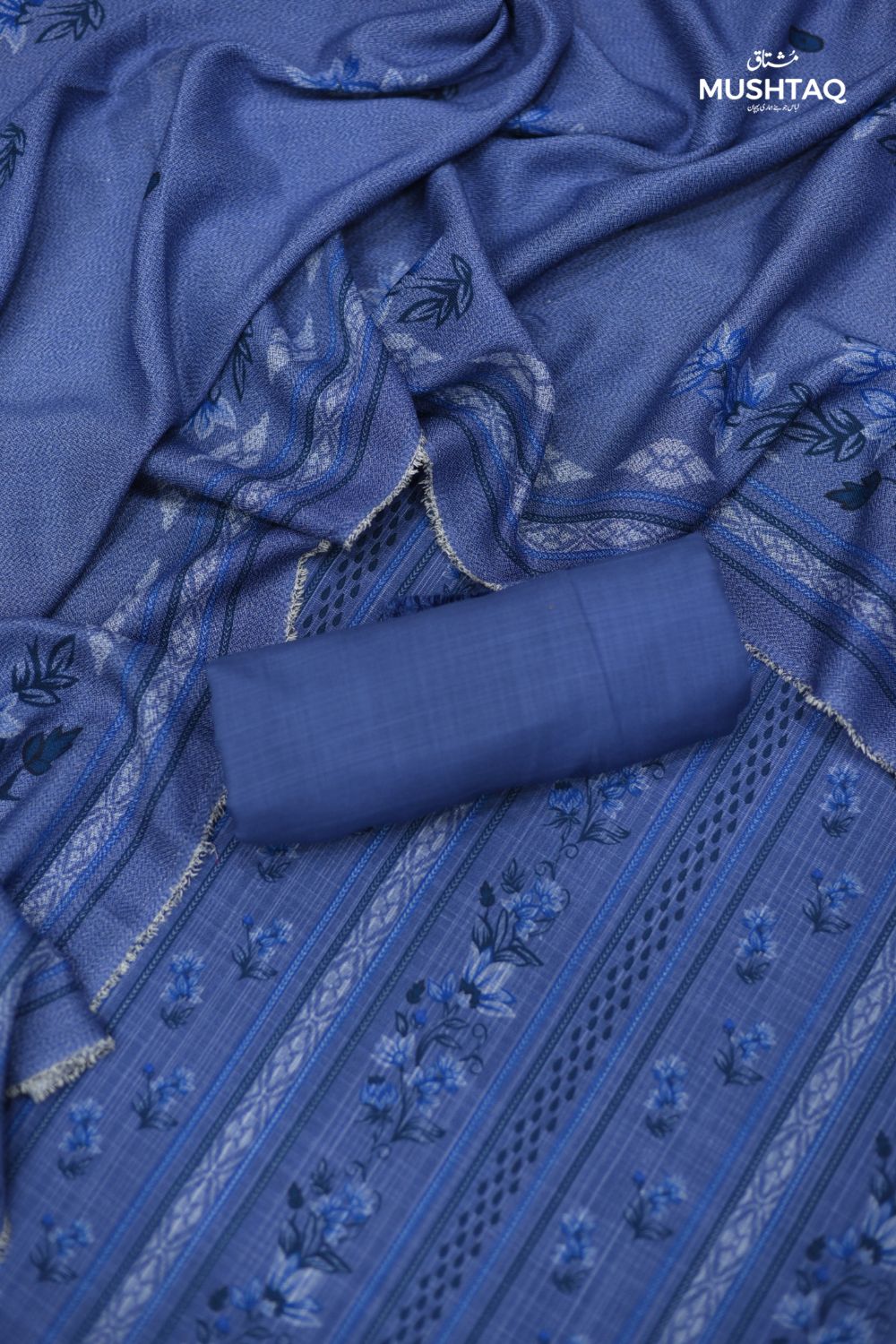 3Pcs Printed marina with wool Shawl Degsin - 11