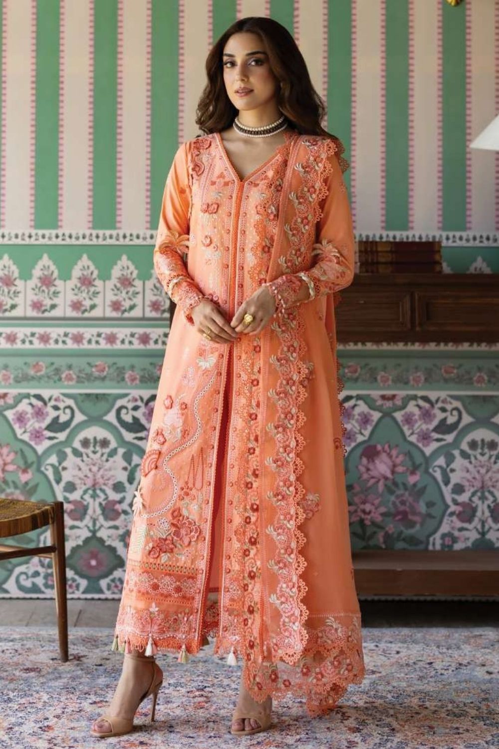 Imrozia | Serene 3 Pc Unstitched Embroidered Lawn Suit SL-148 Vanya