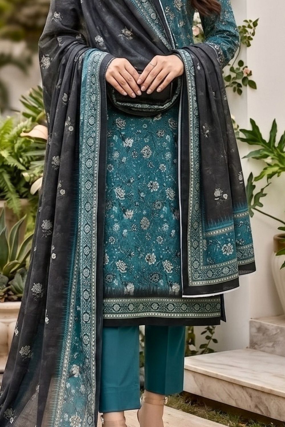 Mushtaq 3Pcs Unstitched Printed Lawn Rahaa Collection Desgin - 1