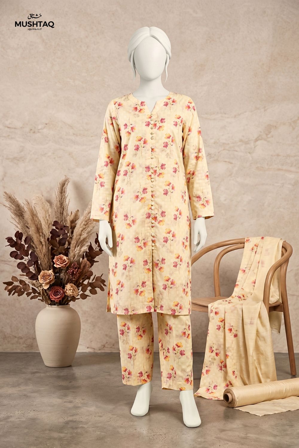 2Pcs Unstitched Printed Noor Lawn Collection Desgin - 5