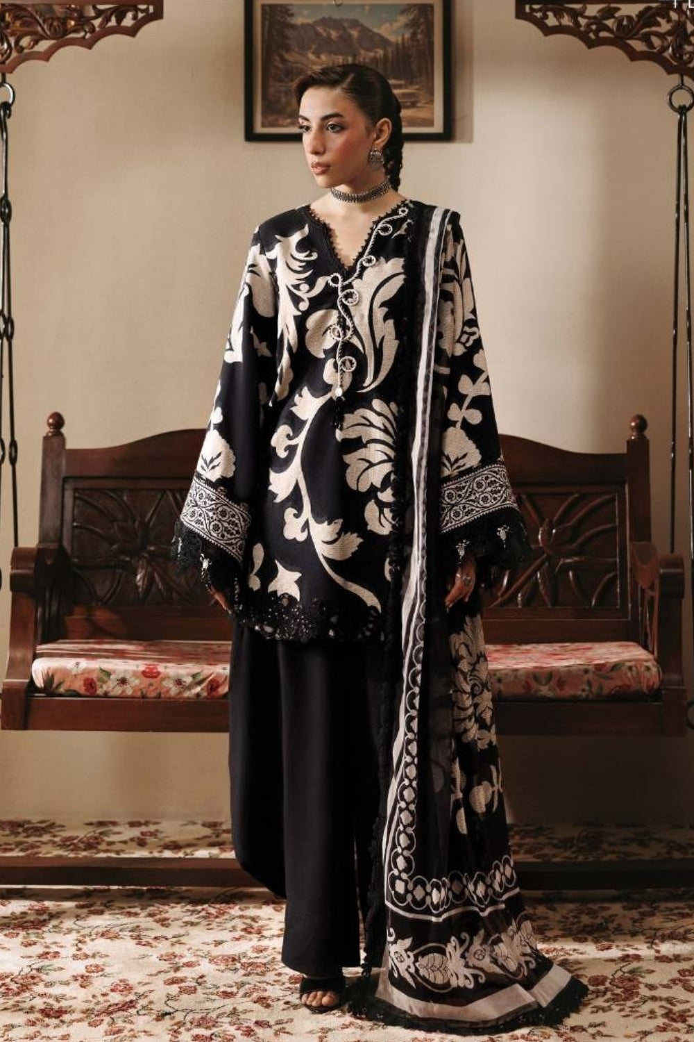 Maria B 3 Piece Unstitched Printed Suit MB-CUSV15-04B