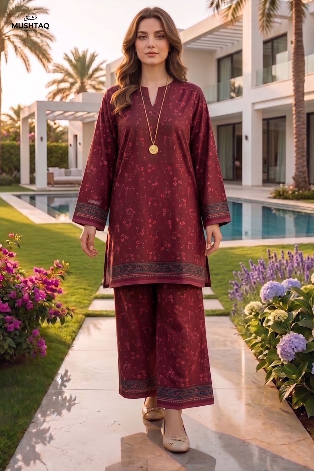 2Pcs Unstitched Printed Noorain Lawn Collection Desgin -8