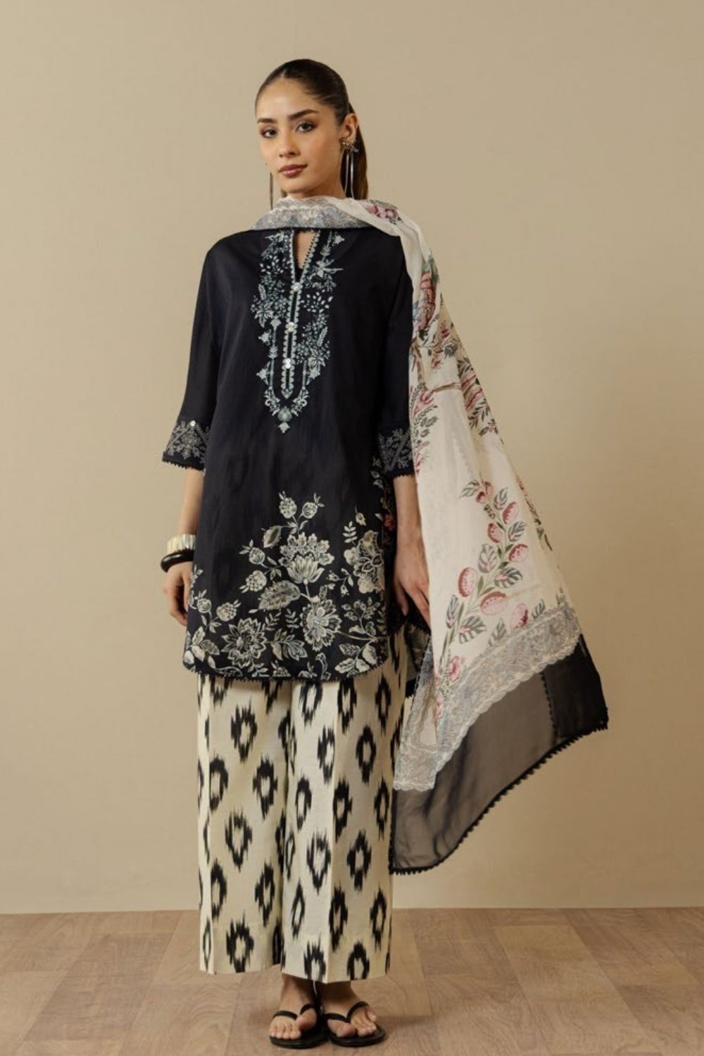 Zara Shahjahan 3 Pc Unstitched Printed Lawn Suit Cassia-10B
