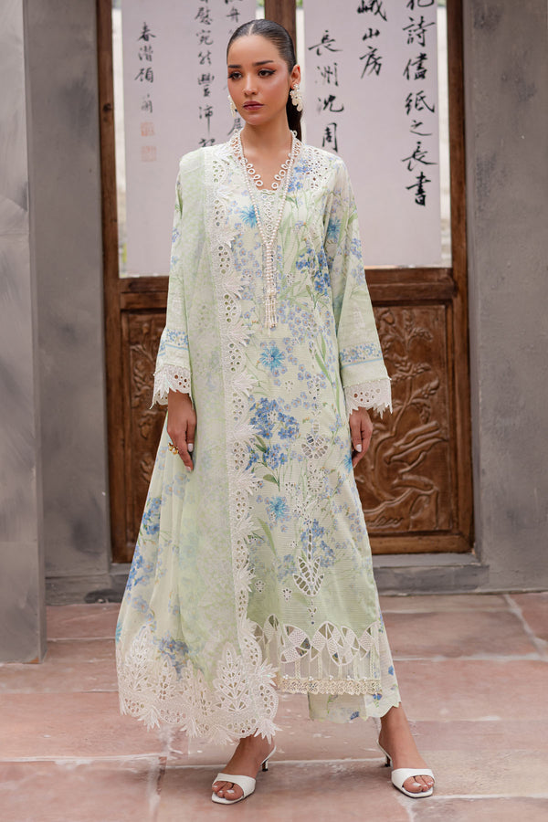 Bloom by Nureh Unstitched Embroidered Lawn 3 Piece Suit NU26UBL BL-12 - Festive Collection