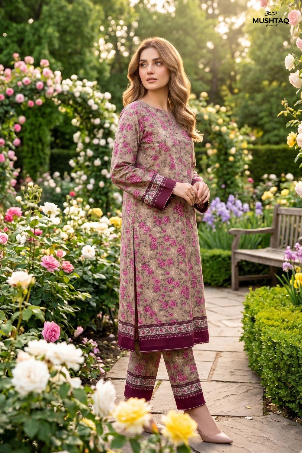 2Pcs Unstitched Printed Naaz Lawn Collection Desgin - 2