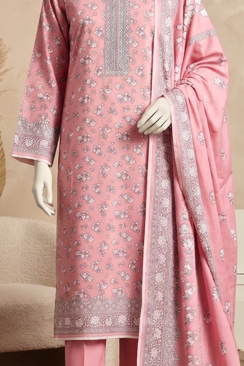 Mushtaq 3Pcs Unstitched Printed Lawn Israa Collection Desgin - 2