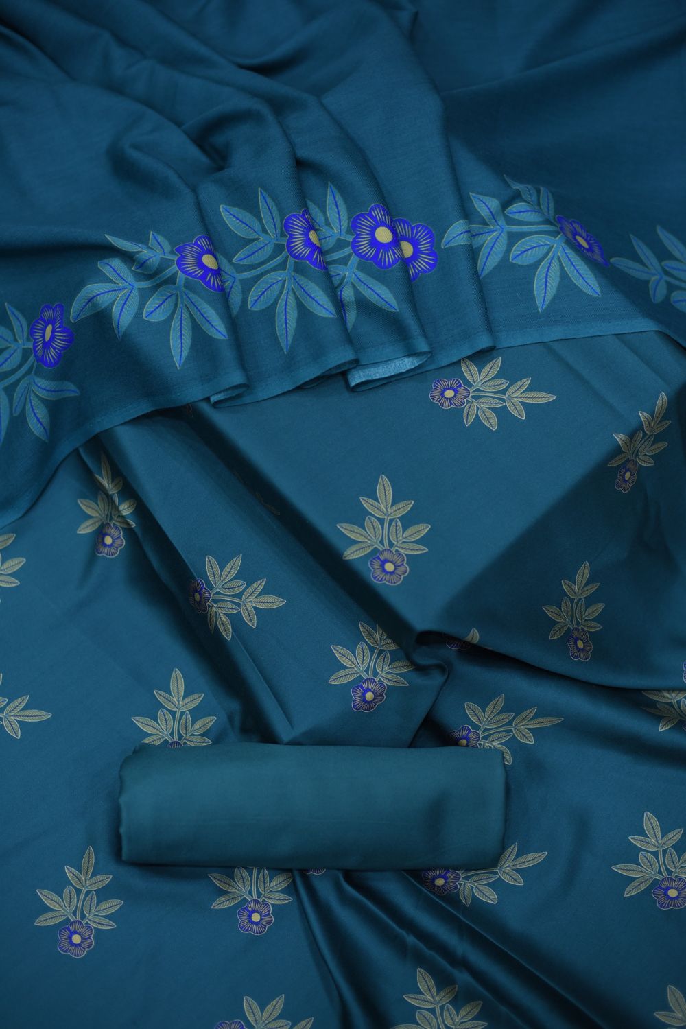 3Pcs Printed marina with wool Shawl Degsin - 28