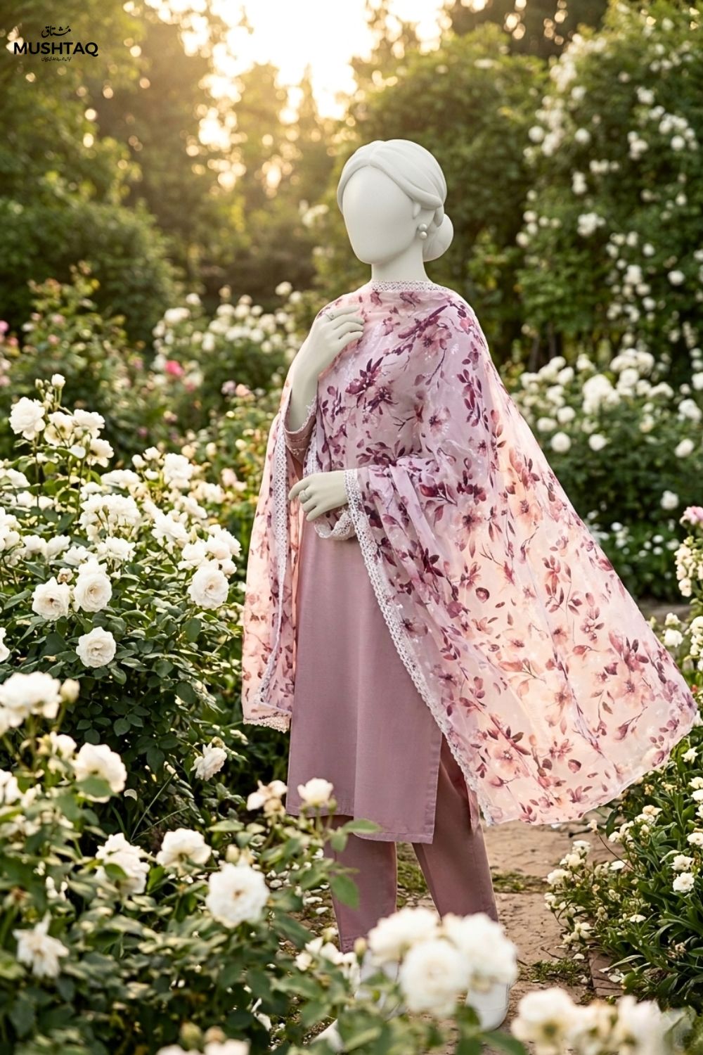 Embroidered Lawn Shawl Desgin - 28