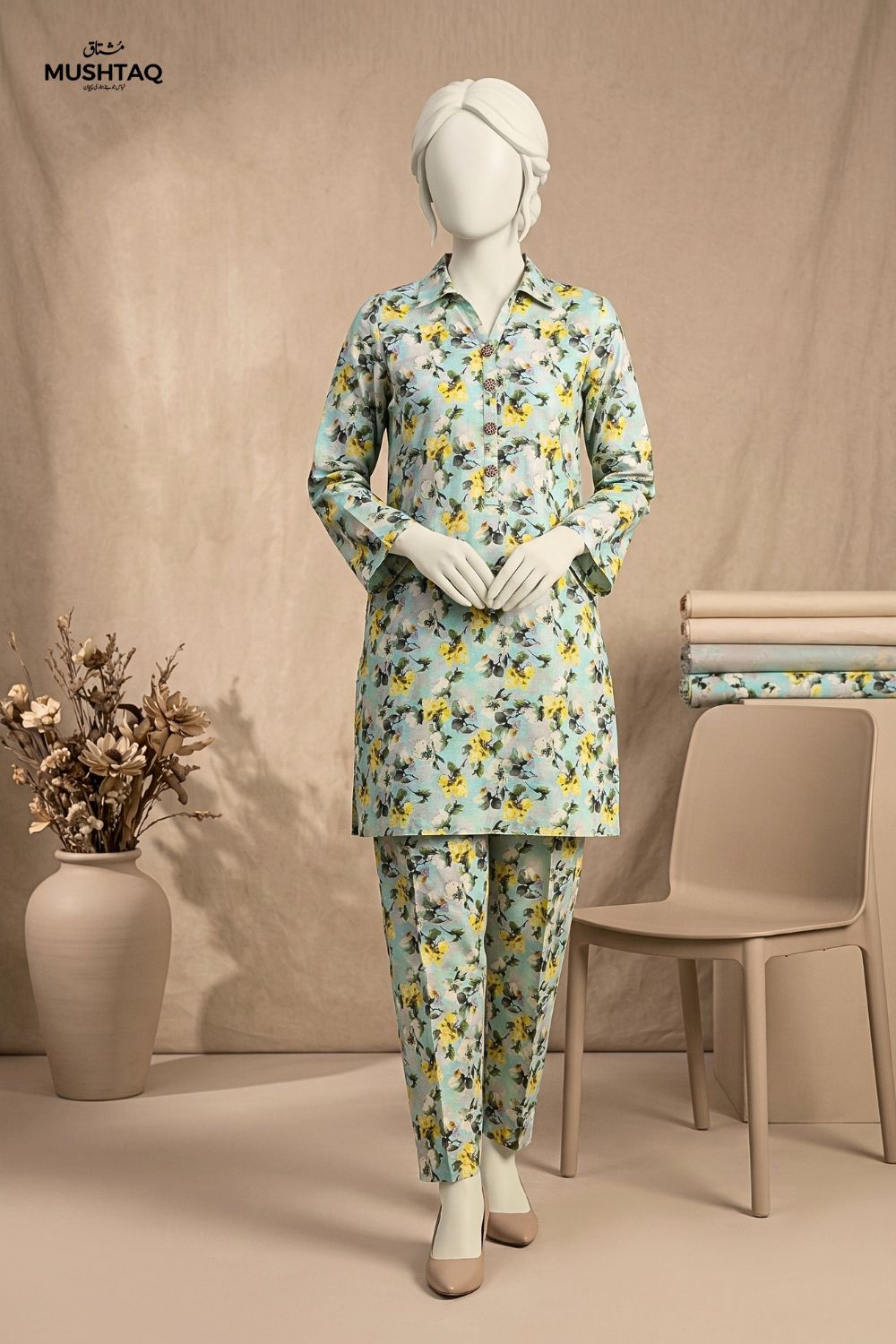 2Pcs Unstitched Printed Noor Lawn Collection Desgin - 3
