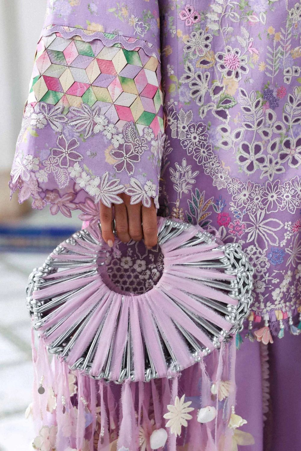 Reine by Republic Womenswear Unstitched Embroidered Luxury Lawn 3 Piece Suit Licci - Eid Collection