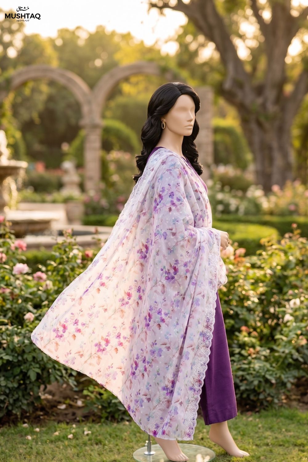 Embroidered Lawn Shawl Desgin - 16
