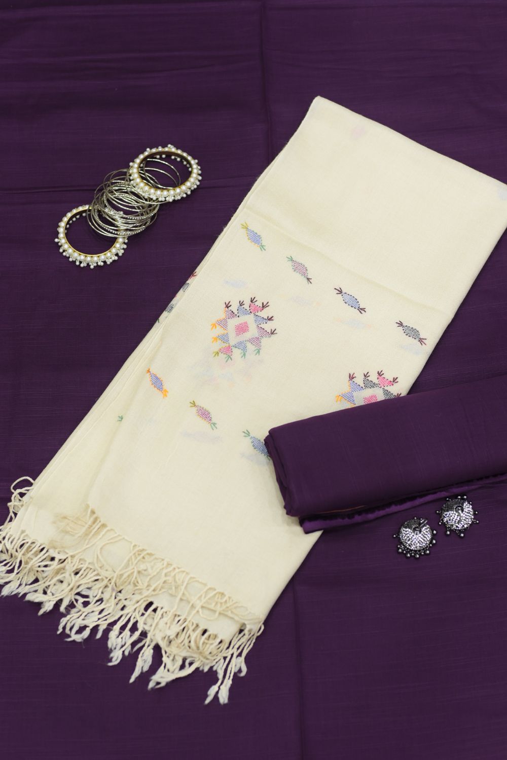 3Pcs Suits with Sawati Design - 7