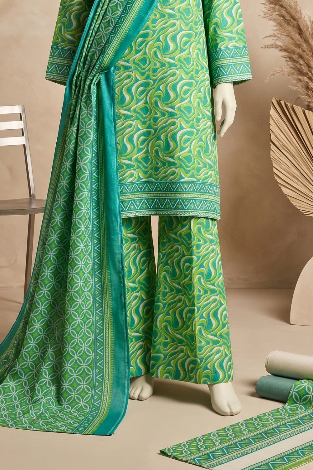 Mushtaq Zahra Collection 3Pcs Unstitched Printed Lawn Desgin - 2
