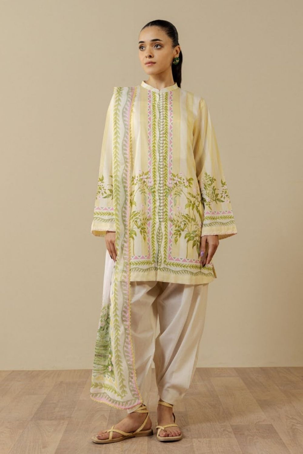 Zara Shahjahan 3 Pc Unstitched Printed Lawn Suit Nerine-1B