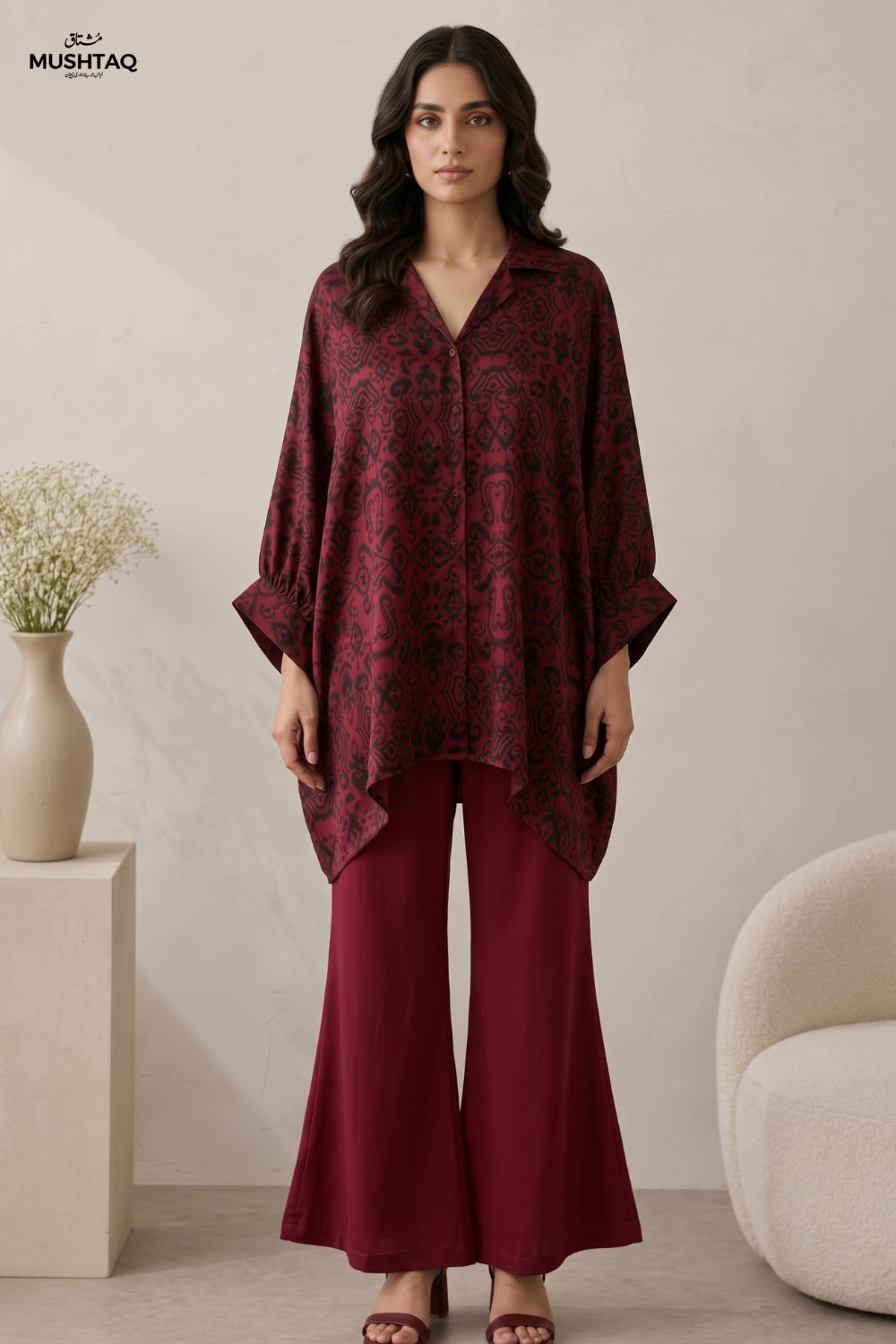 Mushtaq 2Pcs Unstitched Courtrai Marina Aysh Collection Desgin - 3