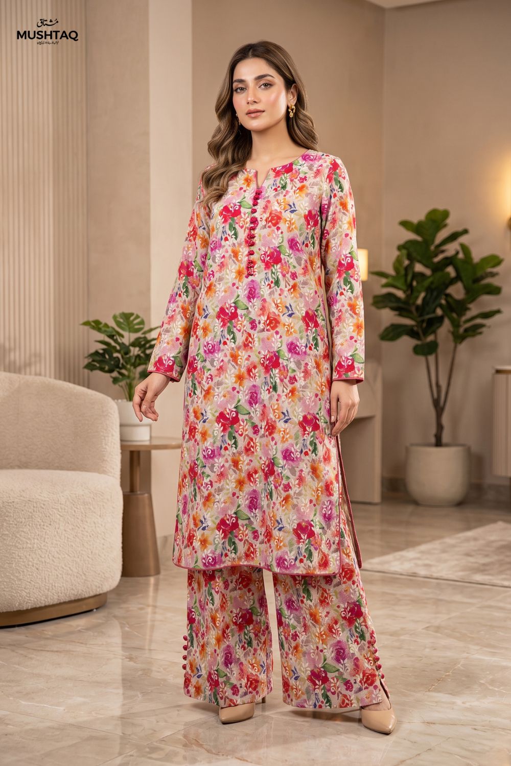 2Pcs Unstitched Printed Khaddar Nyra Collection Desgin - 3