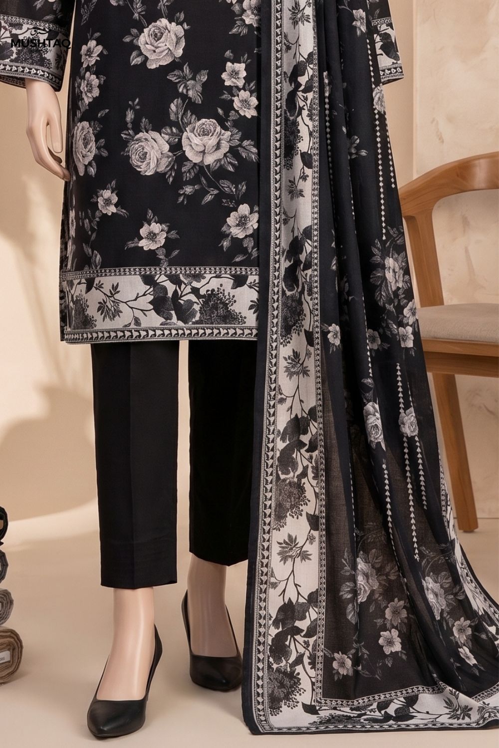 Mushtaq Ayat Collection 3Pcs Unstitched Printed Lawn Desgin - 6