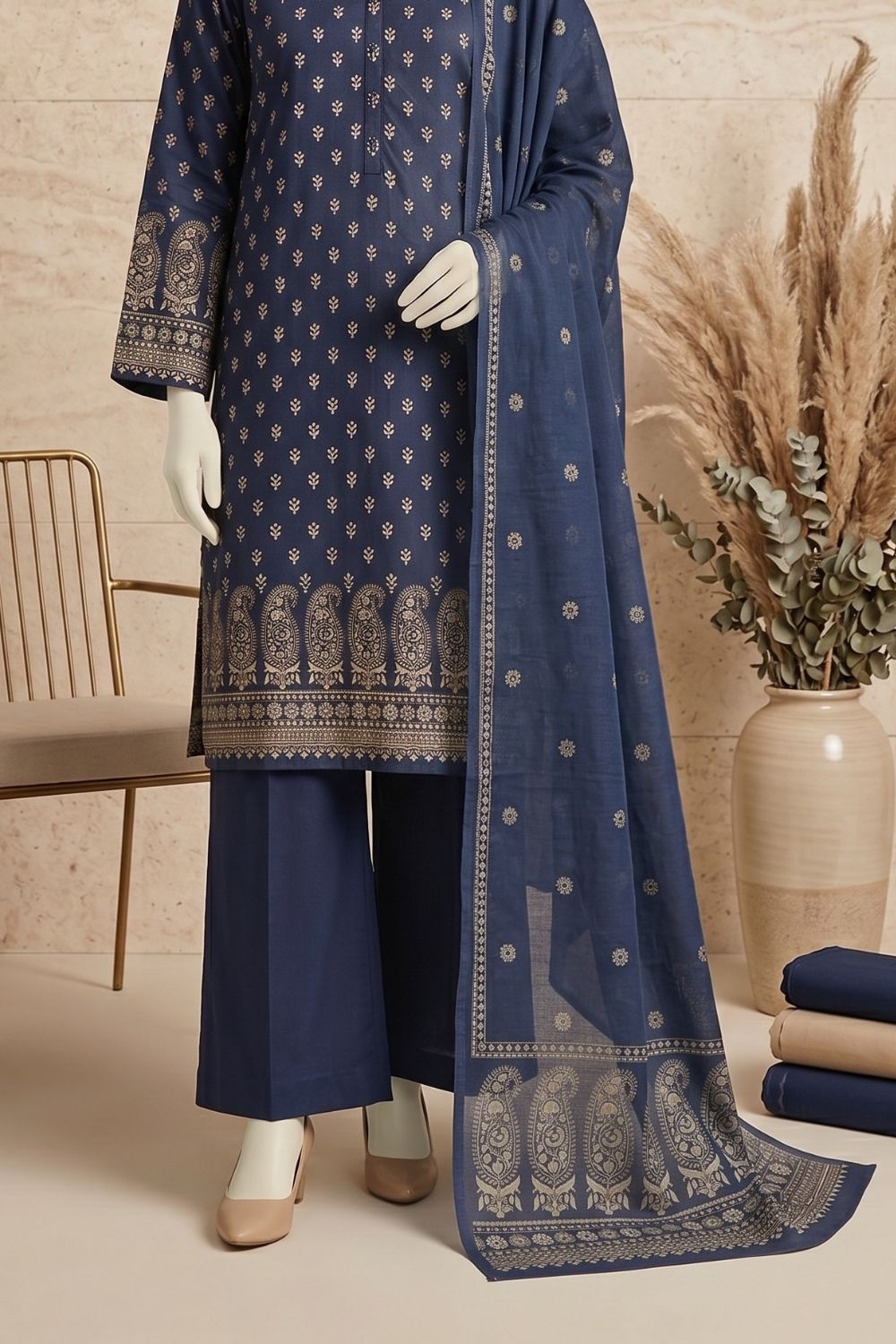 Mushtaq Mahrosh Collection 3Pcs Unstitched Printed Lawn Desgin - 2