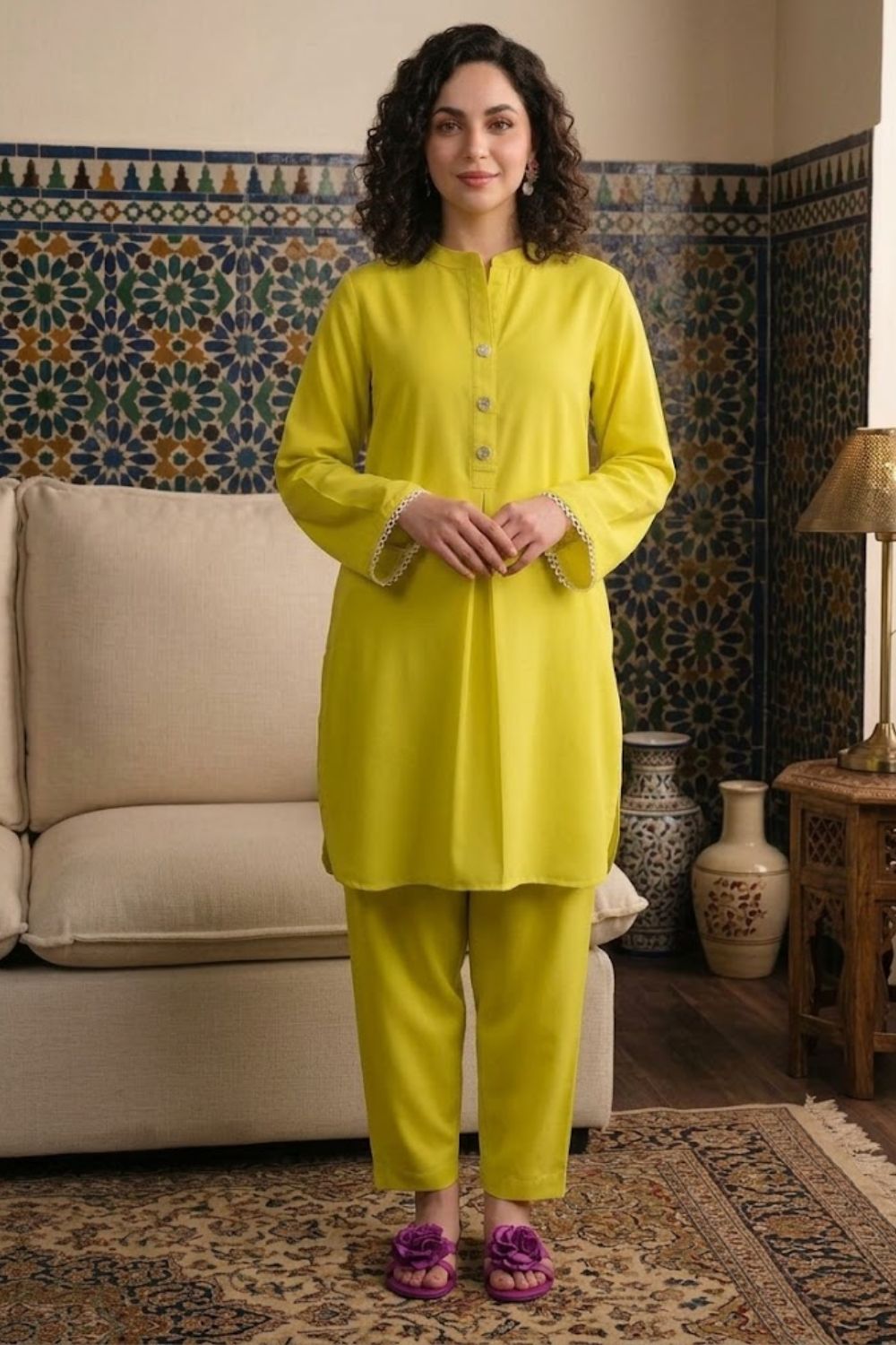 2Pcs Solid Lawn Collection By Mushtaq Desgin - 6