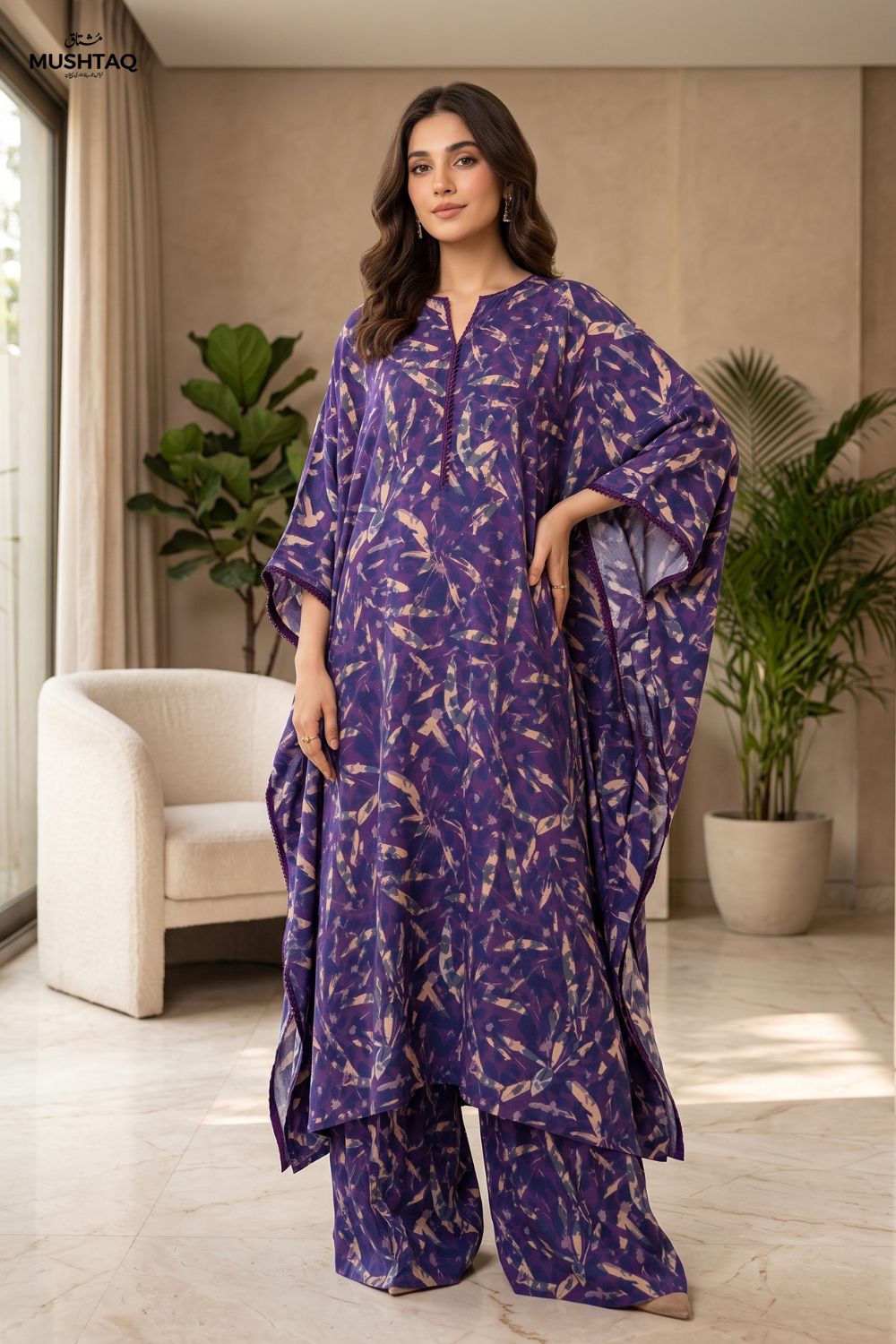 Mushtaq 2Pcs Unstitched Printed Marina Collection Desgin - 3