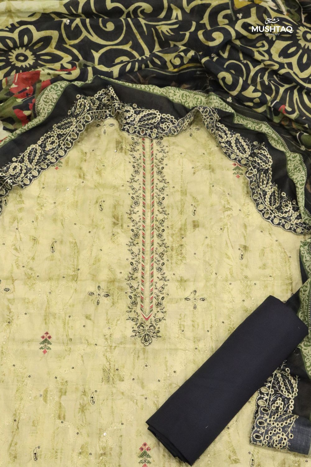 3Pcs Embrodiered Lawn Desgin - 6