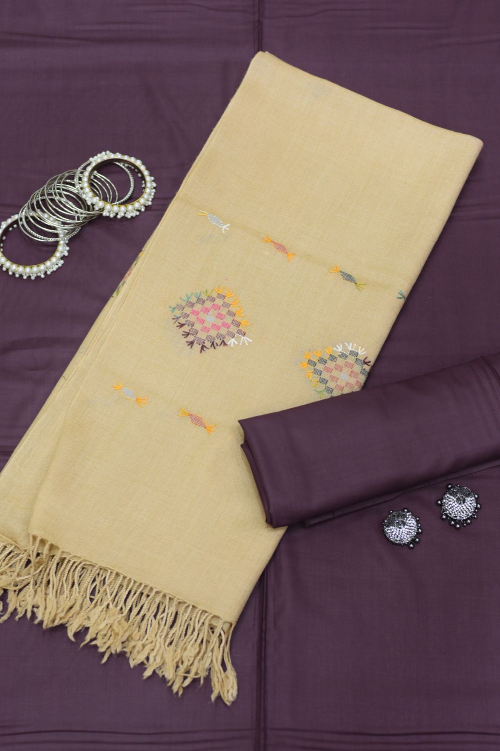 3Pcs Suits with Sawati Design - 2