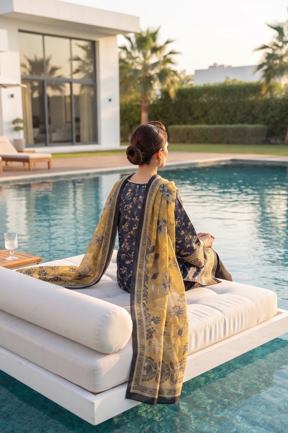 Mushtaq 3Pcs Unstitched Printed Lawn Aizal Collection Desgin - 2
