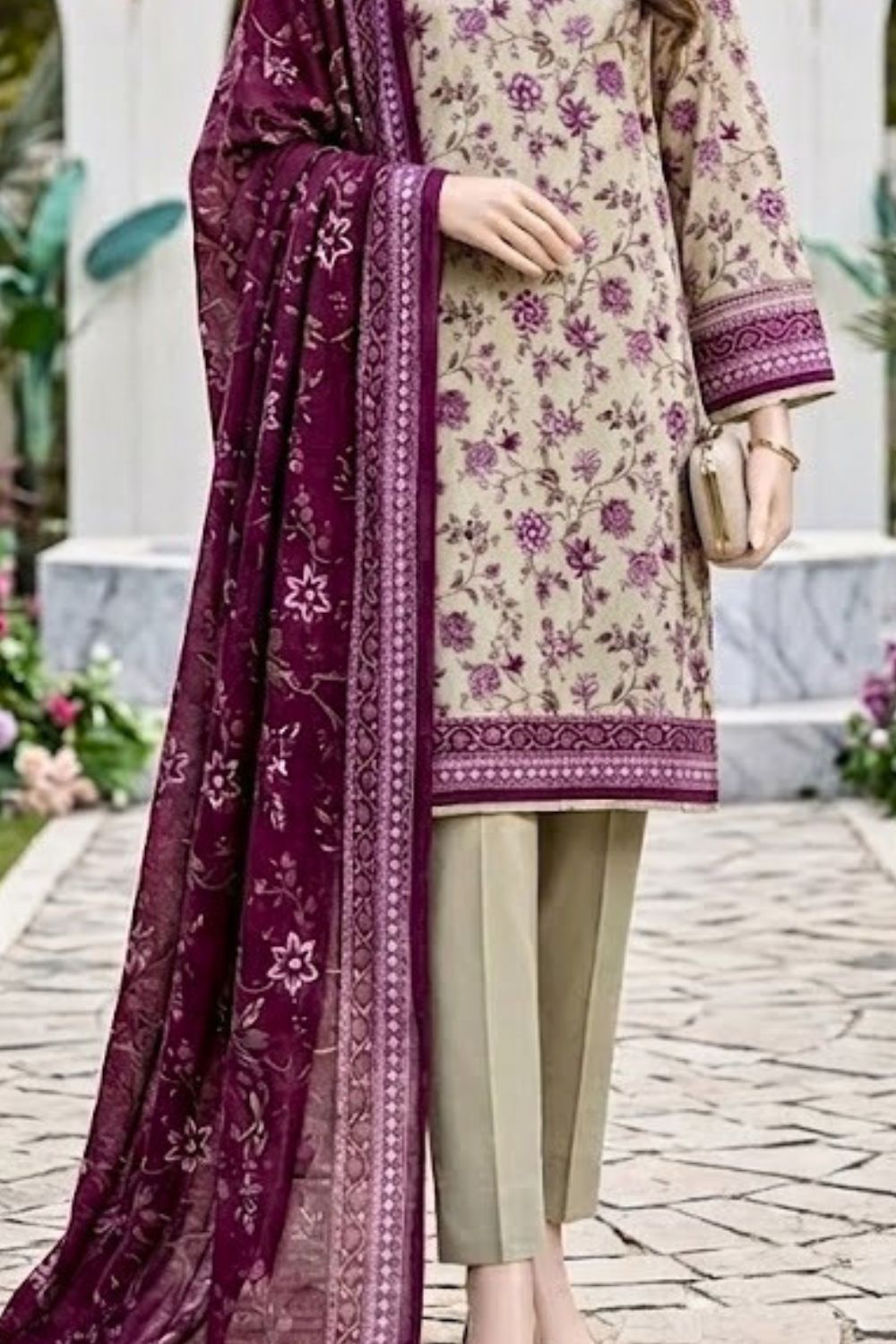 Mushtaq 3Pcs Unstitched Printed Lawn Rahaa Collection Desgin - 7