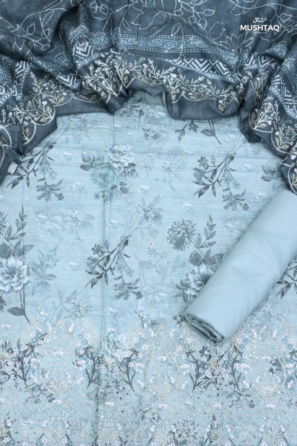 3Pcs Embrodiered Lawn Desgin - 4