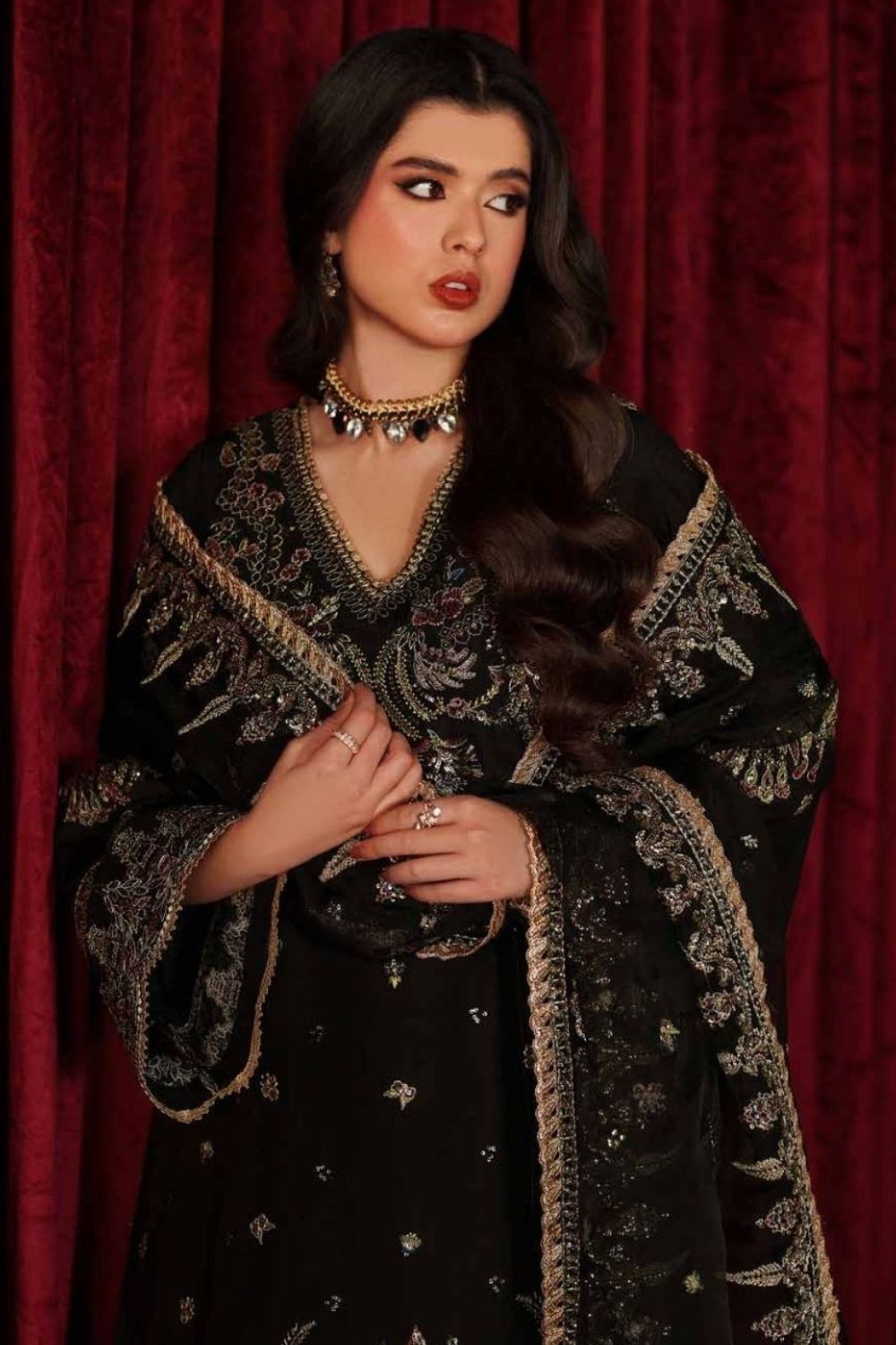 Emaan Adeel Verve Silk Edit'26 3 Piece Unstitched Embroidered Suit LUCE