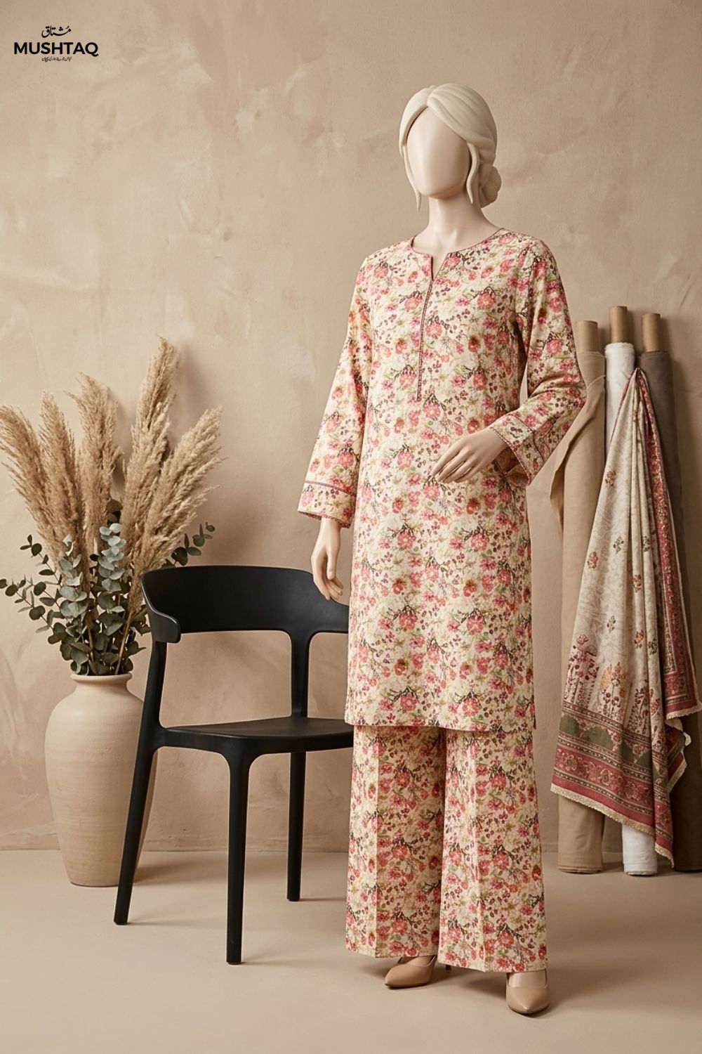 Mushtaq Musafir Collection 2Pcs Printed Lawn Desgin - 2