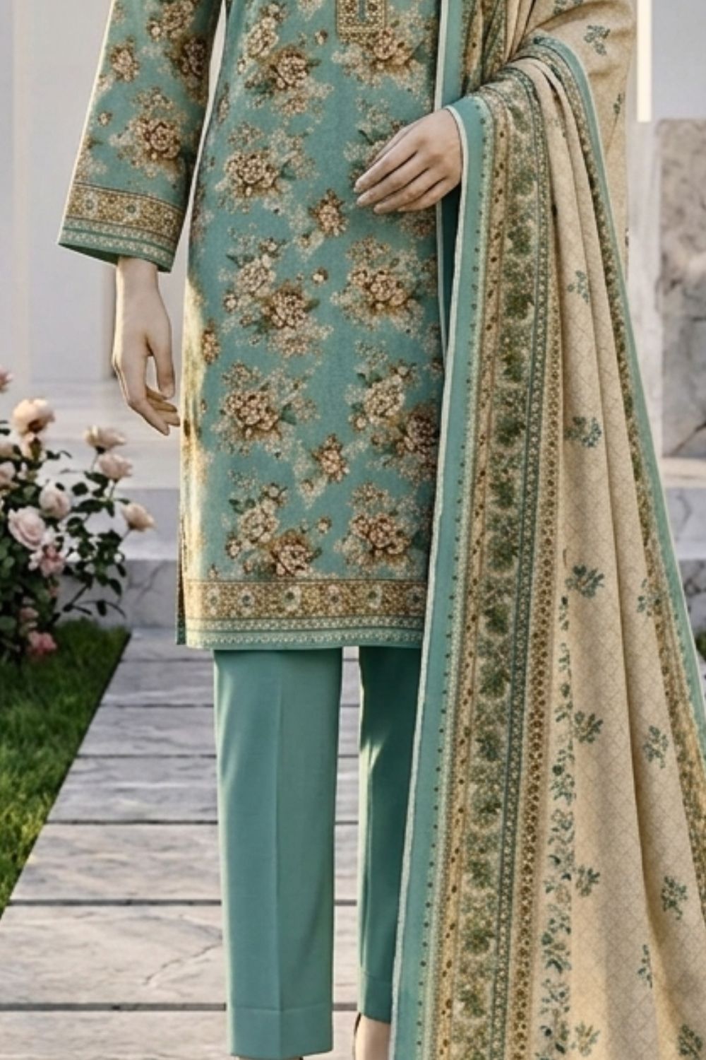 Mushtaq 3Pcs Unstitched Printed Lawn Rahaa Collection Desgin - 2