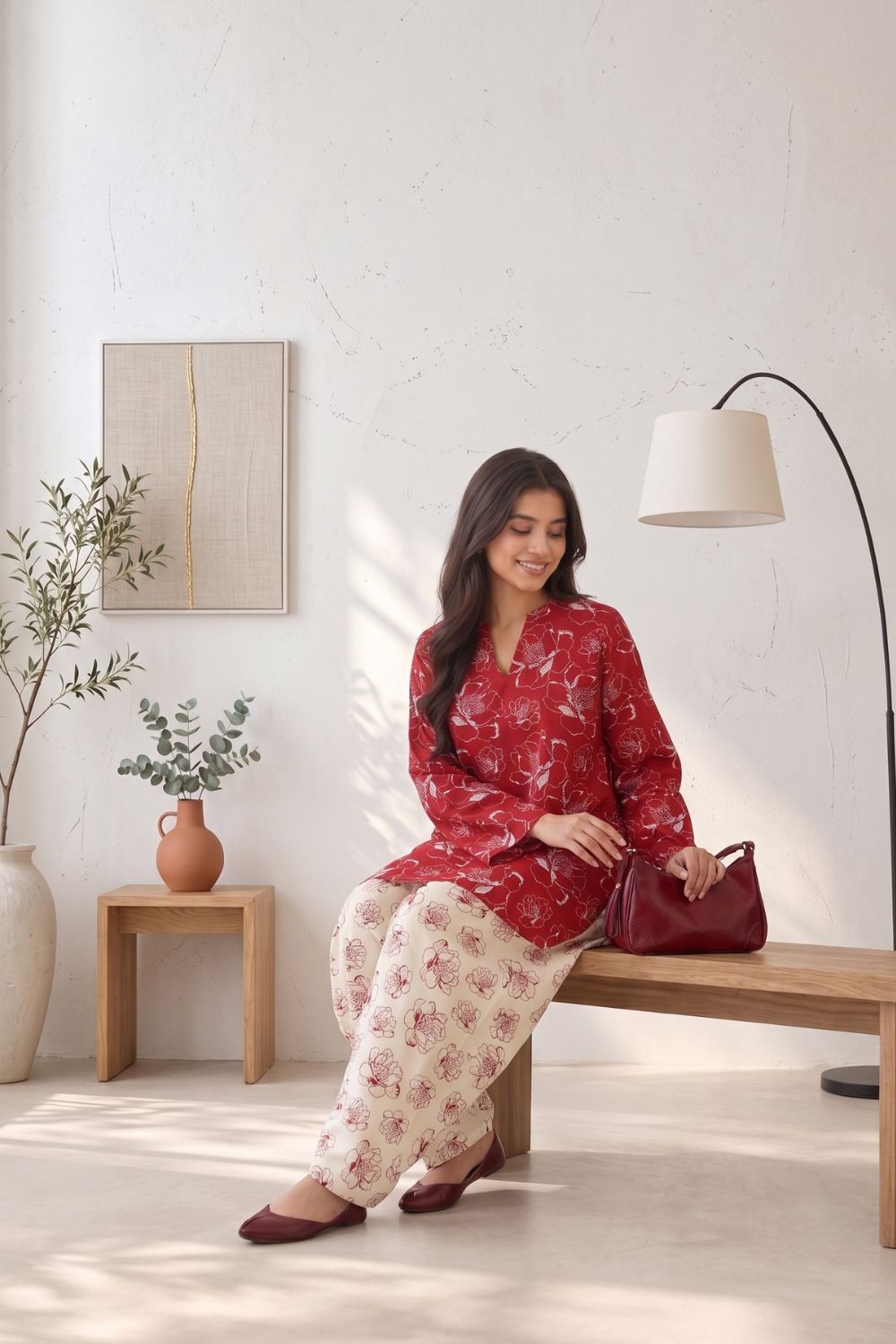 2Pcs Unstitched Printed Dur-e-Fishan Lawn Collection Desgin - 3