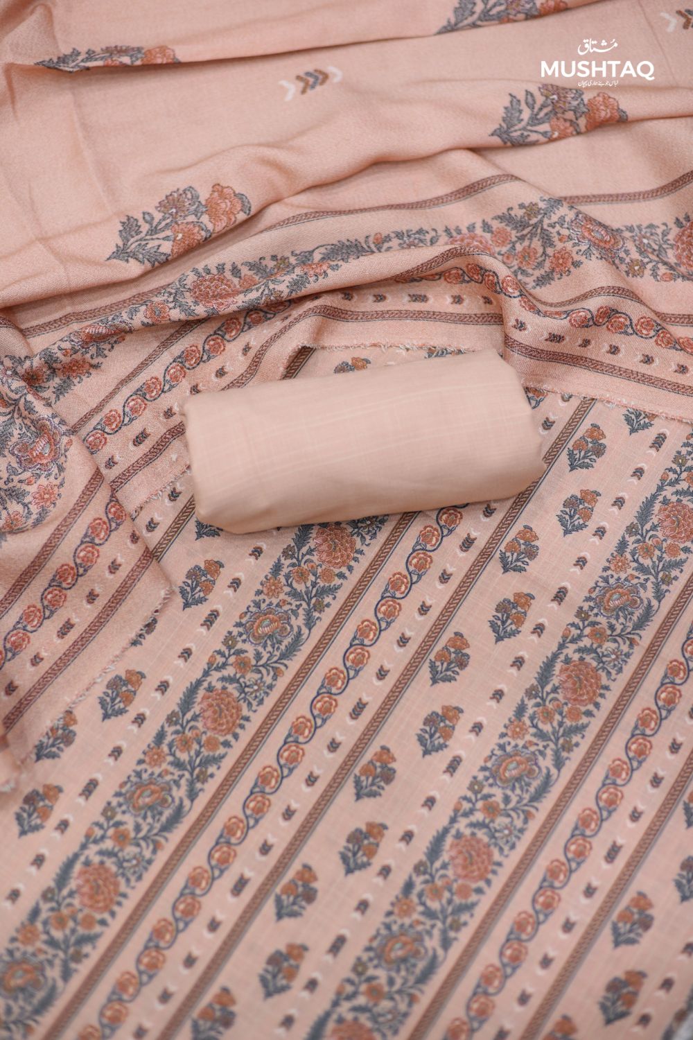 3Pcs Printed marina with wool Shawl Degsin - 15