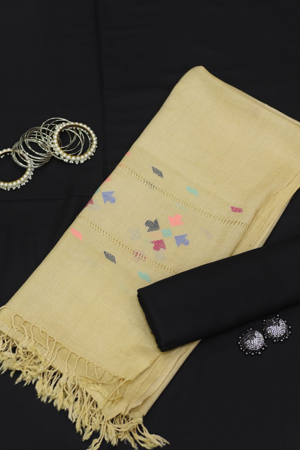 3Pcs Suits with Sawati Design - 4