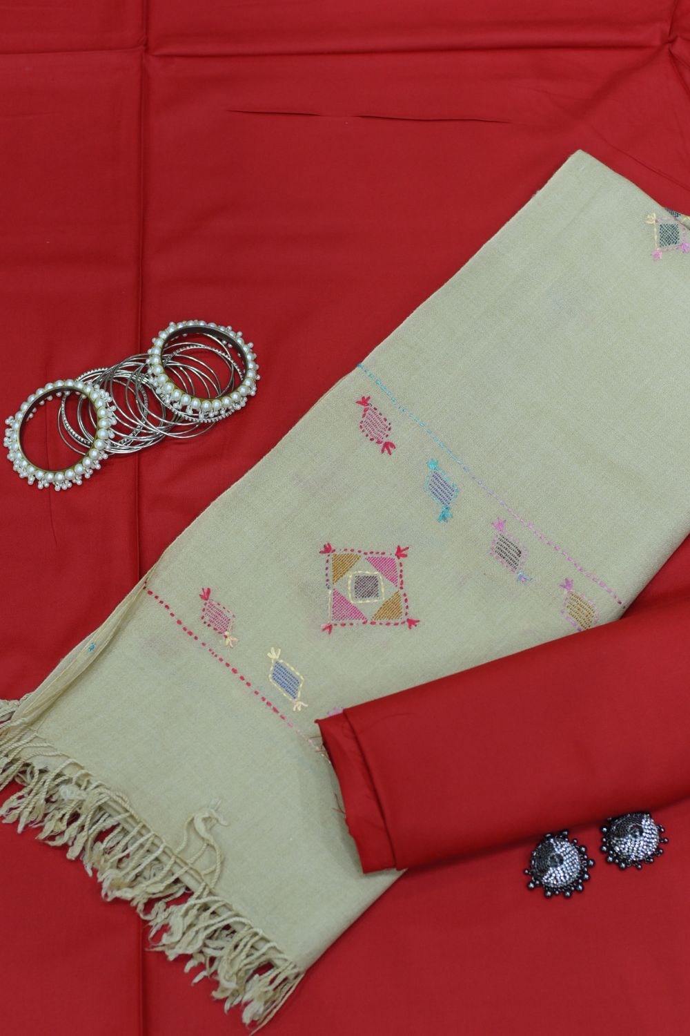 3Pcs Suits with Sawati Design - 1