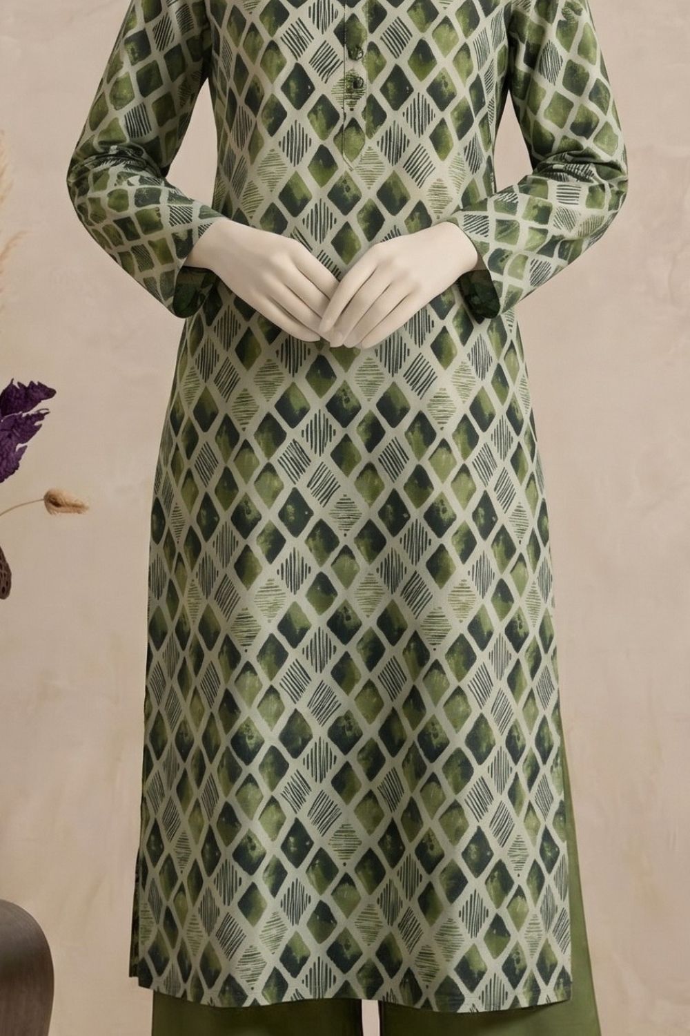 2Pcs Unstitched Printed Izzah Lawn Collection Desgin - 4