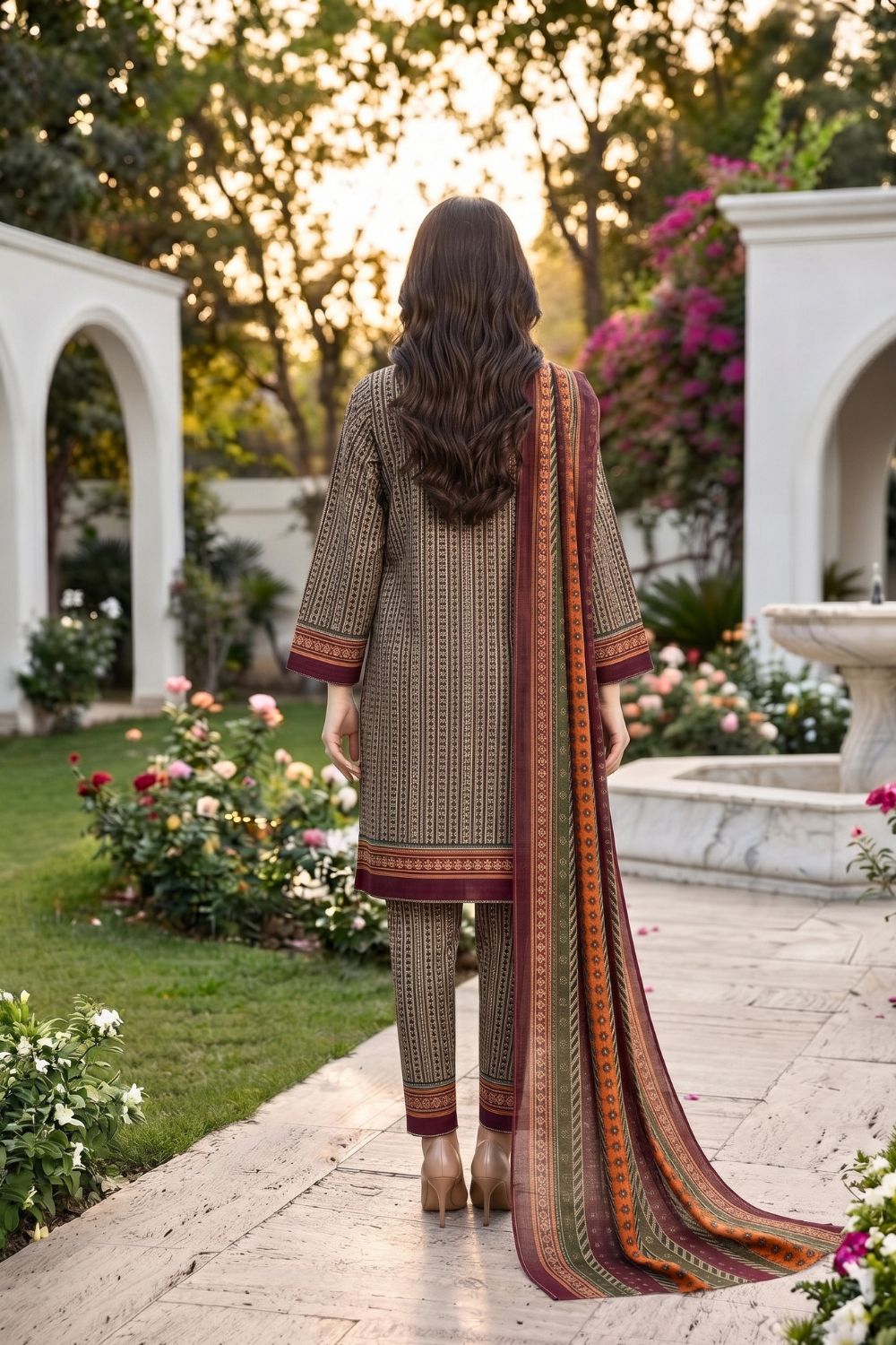 Mushtaq 3Pcs Unstitched Printed Lawn Rahaa Collection Desgin - 3