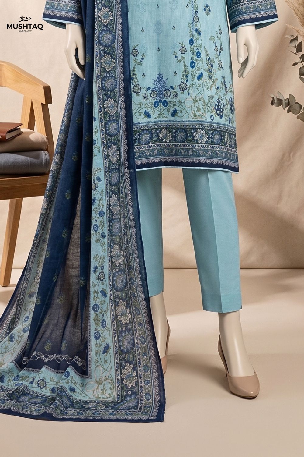 Mushtaq Ayat Collection 3Pcs Unstitched Printed Lawn Desgin - 7