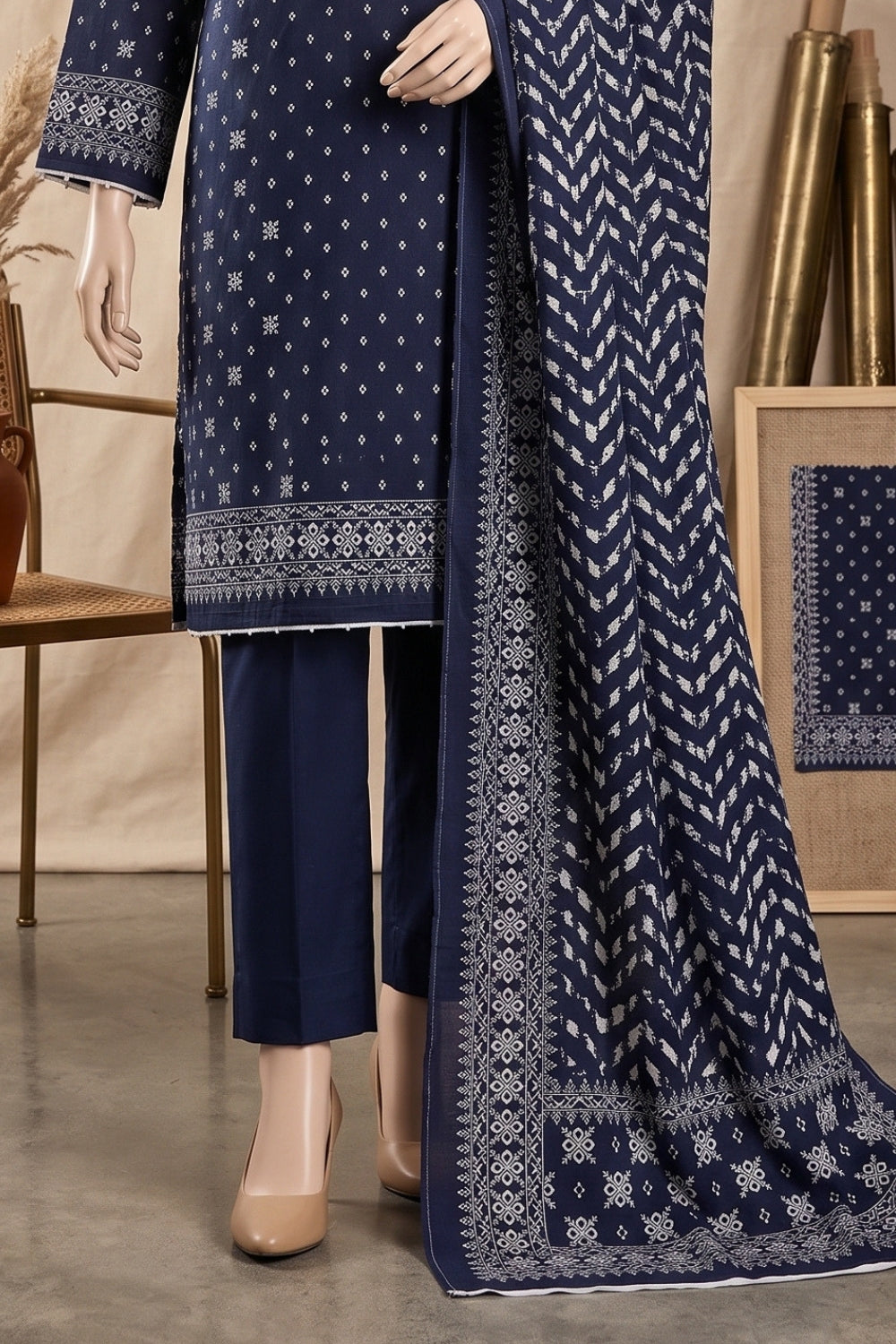 Mushtaq Zahra Collection 3Pcs Unstitched Printed Lawn Desgin - 4