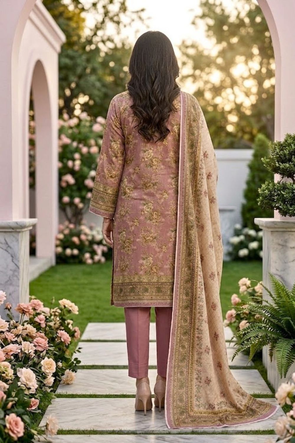 Mushtaq 3Pcs Unstitched Printed Lawn Rahaa Collection Desgin - 8