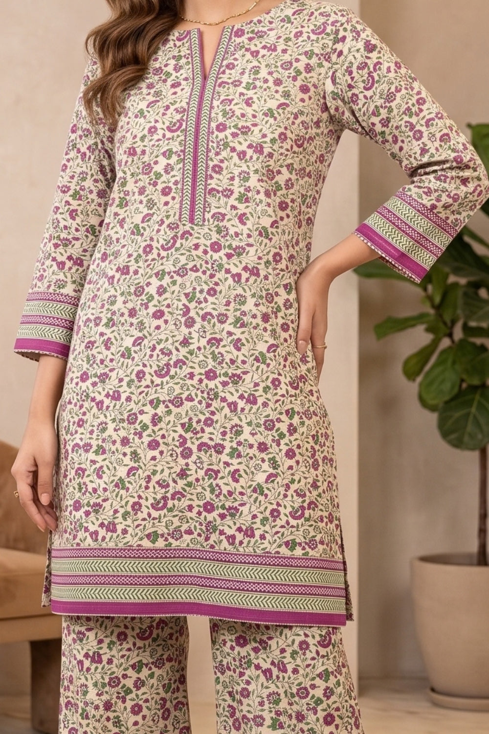 2Pcs Unstitched Printed Khaddar Eshal Collection Desgin -3